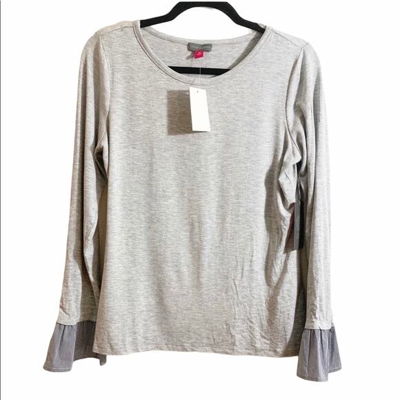 Vince Camuto Long Sleeve Gray Shirt - Picture 1 of 6